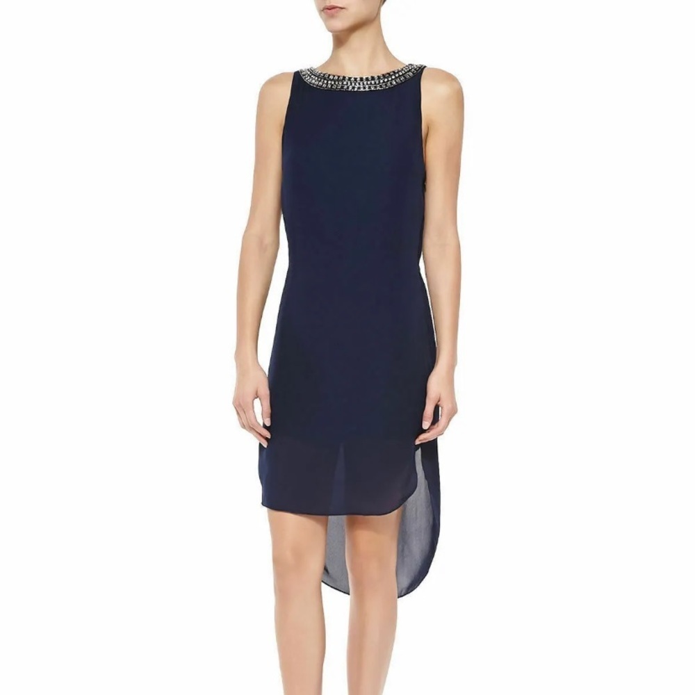 HAUTE HIPPIE silk dress, Crystal Embellished & Open Back